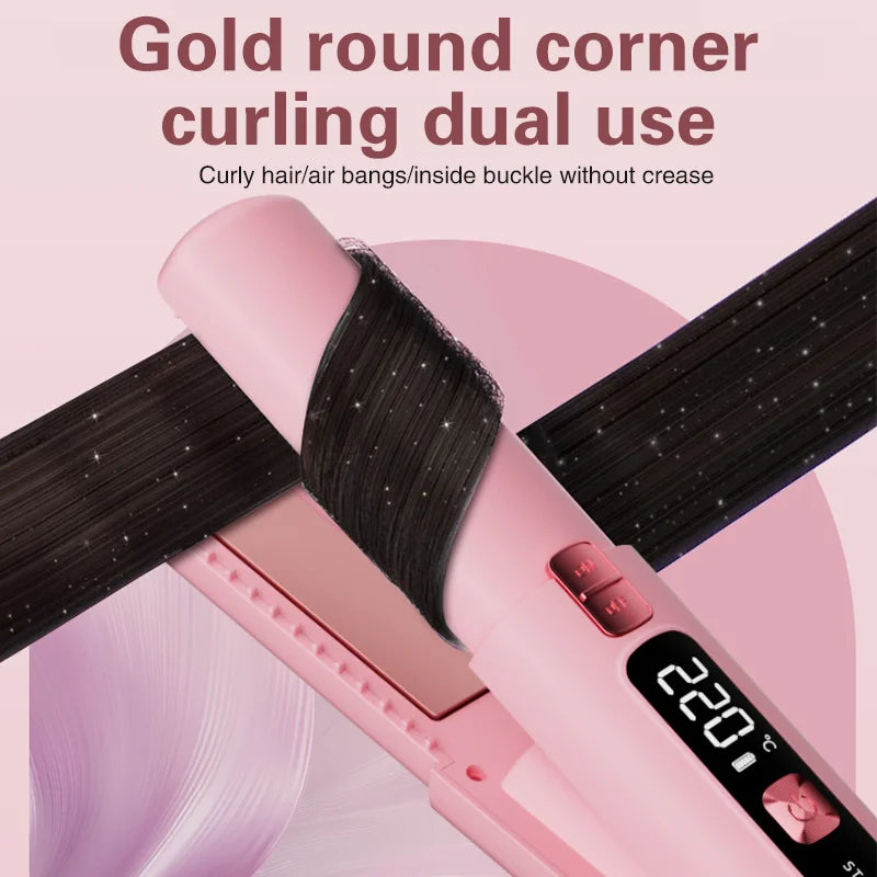 New Mini Wireless Straightener Portable Curler, Multi-Function Professional Hair Styling Tool 6 Temperature Settings