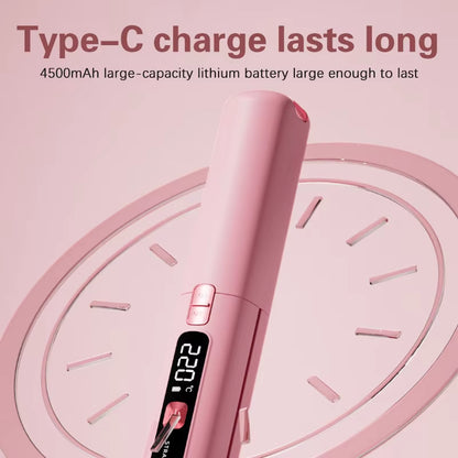New Mini Wireless Straightener Portable Curler, Multi-Function Professional Hair Styling Tool 6 Temperature Settings
