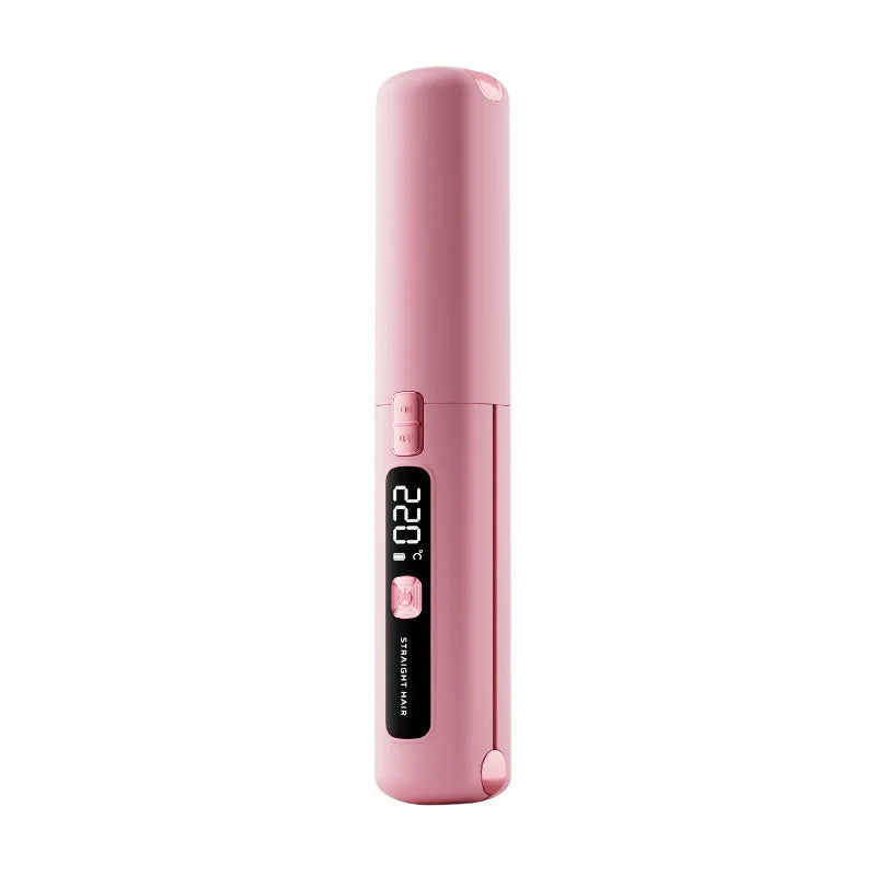 New Mini Wireless Straightener Portable Curler, Multi-Function Professional Hair Styling Tool 6 Temperature Settings